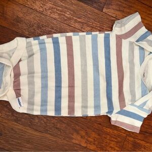 Gerber Cream, Blue, and Brown Striped Tee